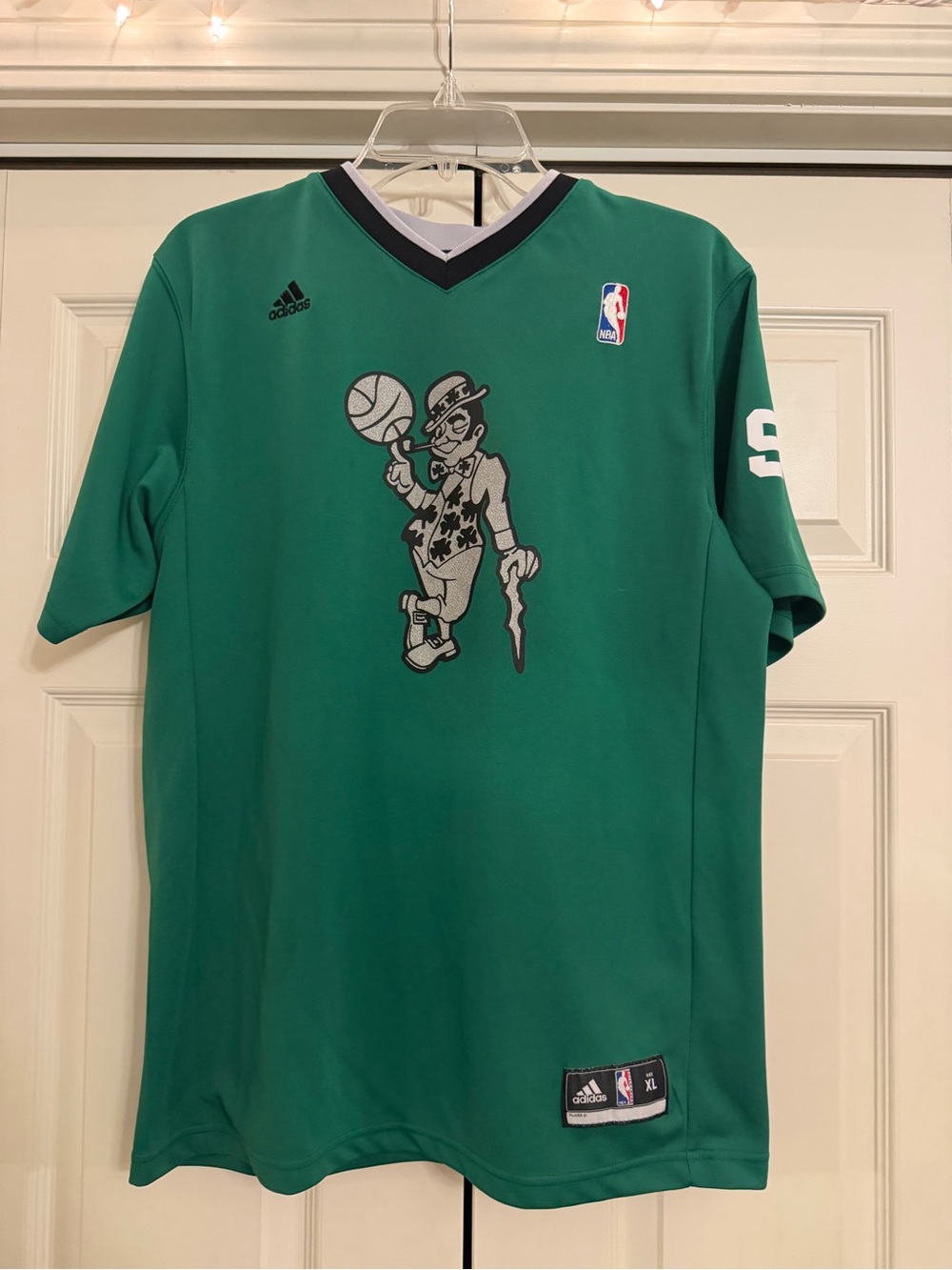 adidas Green Boston Celtics Graphic Short-Sleeve Jersey
